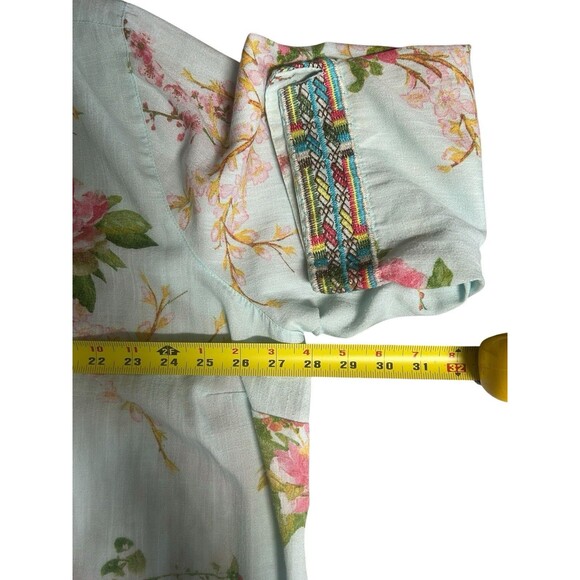 Soft Surroundings Womens Merielle Boho Floral Embroidered Tunic Blouse Size 3X - Picture 6 of 9